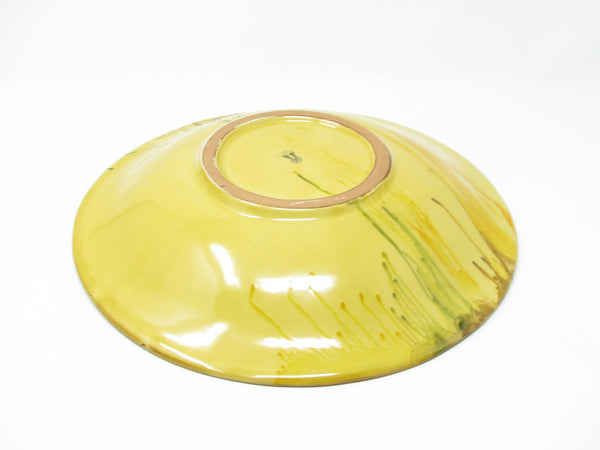 edgebrookhouse - Vintage Abigails Italian Pottery Bowl in Yellow with Marbled Design