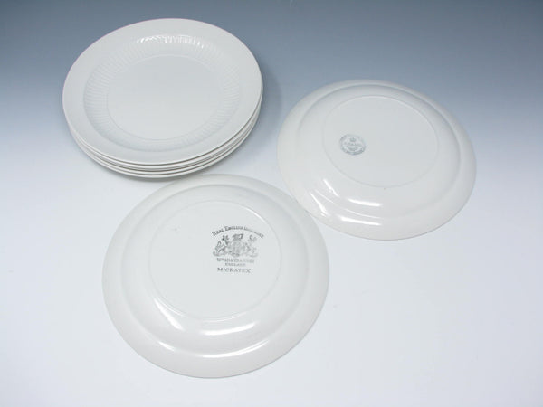 edgebrookhouse - Vintage Adams China Empress White Ironstone Salad Plates Made in England - 7 Pieces