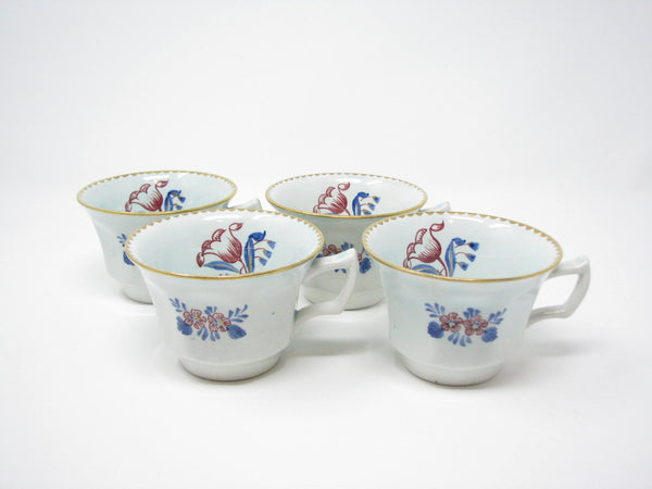 edgebrookhouse - Vintage Adams China Georgian Coffee Tea Dessert Set with Oversized Cups - 12 Pieces