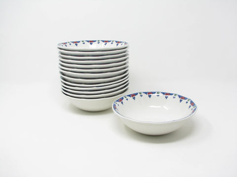 edgebrookhouse - Vintage Adams Verushka Bowls with Blue and Pink Pattern