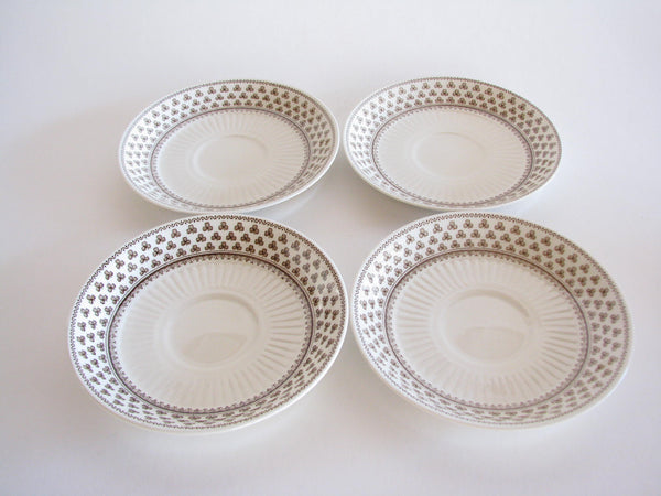 edgebrookhouse - Vintage Adams & Sons Sharon English Ironstone Dinnerware Set with Clover Motif - 42 Pieces