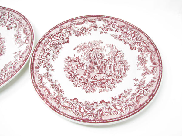 edgebrookhouse - Vintage Albert Pick Co Chicago Red White Platters or Chop Plates - 2 Pieces