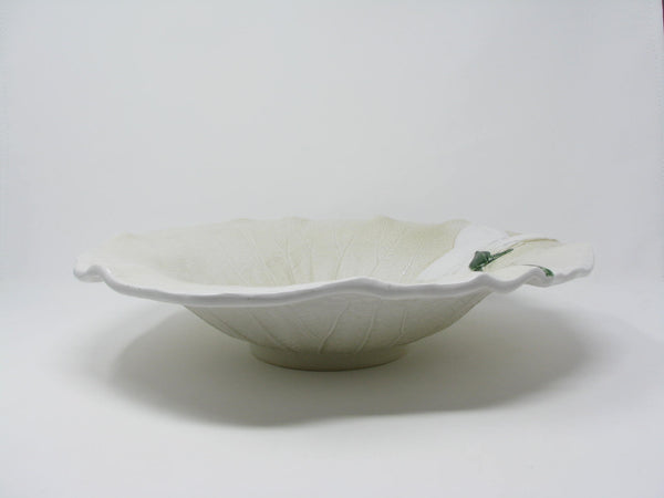 edgebrookhouse - Vintage Ancora Italian Ceramic Flower Shaped Serving Bowl or Centerpiece Bowl