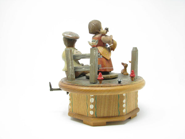 edgebrookhouse - Vintage ANRI Carved Wood Music Box with Thorens Swiss Movement - Plays True Love