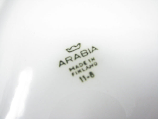 edgebrookhouse - Vintage Arabia Finland White Sectioned Snack or Appetizer Plates - Lot of 8