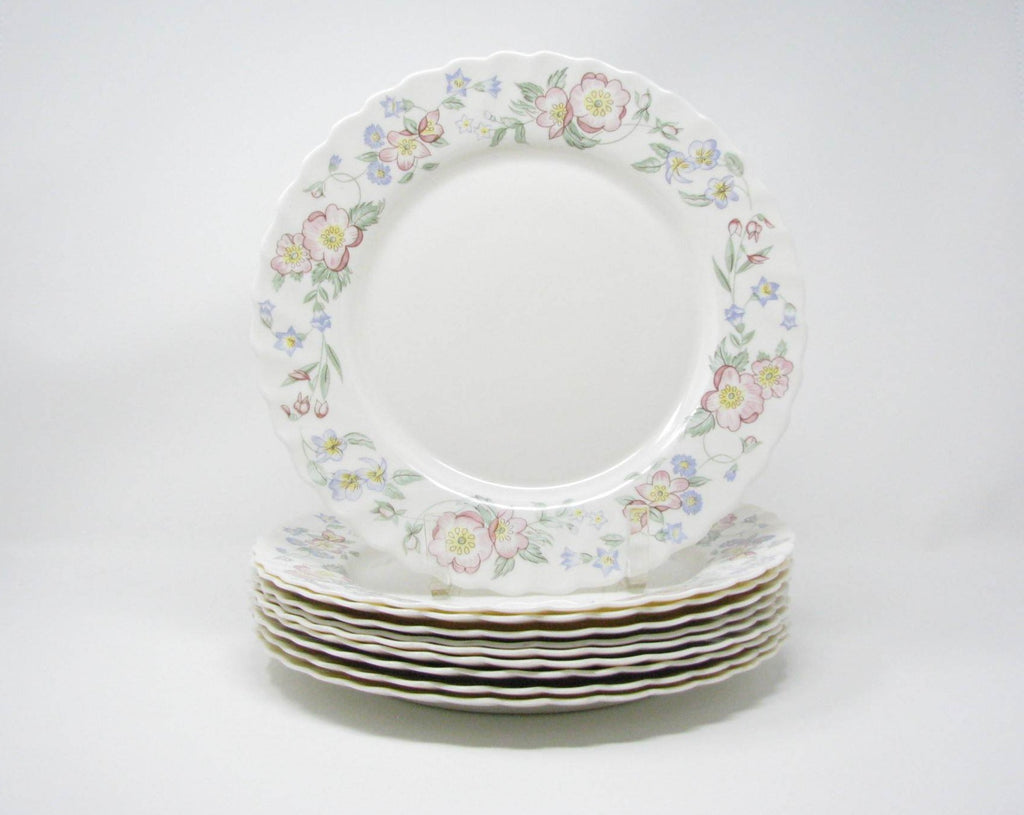 Vintage Arcopal France Champetre Glass Dinner Plates with Floral Desig –  edgebrookhouse