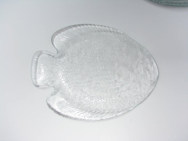 edgebrookhouse - Vintage Arcoroc France Poisson Fish Shaped Glass Bread Plates - 8 Pieces