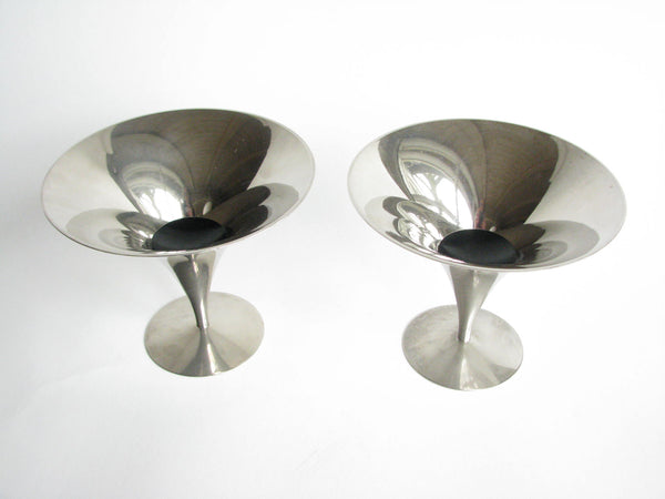 edgebrookhouse - Vintage Art Deco Arthur Salm Polished Stainless Steel Tazza by Solingen