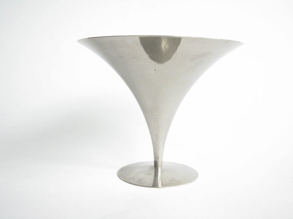 edgebrookhouse - Vintage Art Deco Arthur Salm Textured Stainless Steel Tazza by Solingen