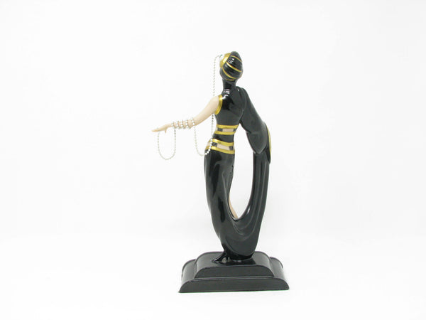 edgebrookhouse - Vintage Art Deco House of Erte Pearls and Emeralds Porcelain Figurine by Franklin Mint