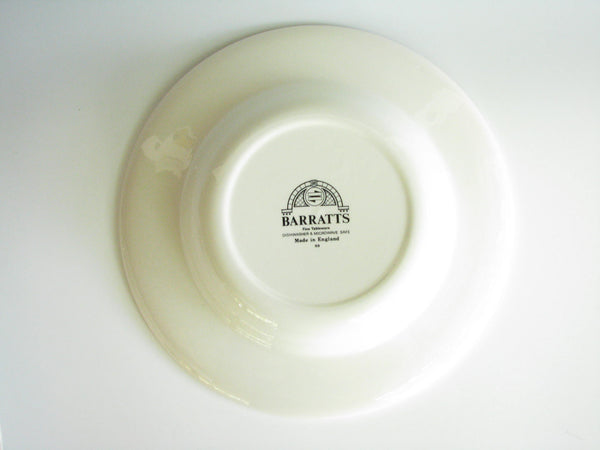 edgebrookhouse - Vintage Barratt's England Off-White Rimmed Ironstone Bowls - Set of 4