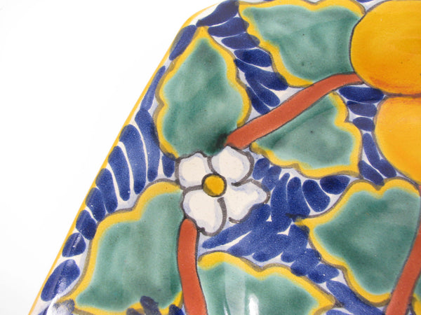 edgebrookhouse - Vintage Becerra Talavera Mexican Folk Art Pottery Decorative Plates - 2 Pieces