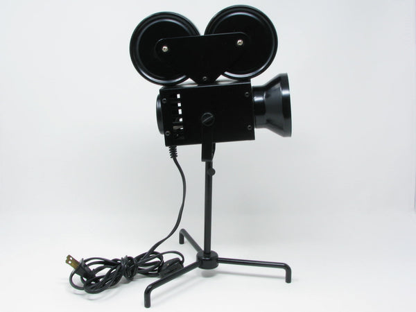 edgebrookhouse - Vintage Black Metal Film Projector Shaped Table Lamp
