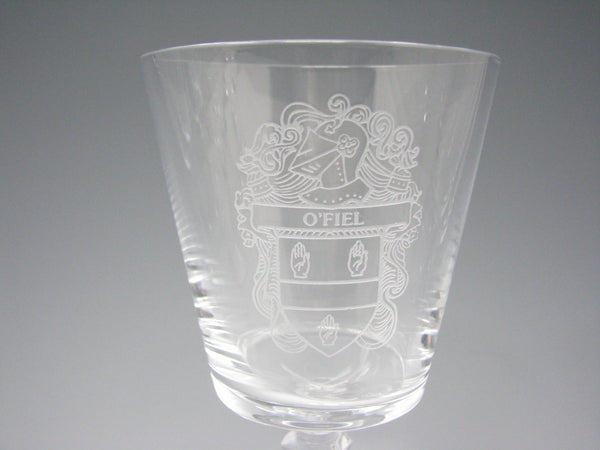 edgebrookhouse - Vintage Bleikristall Lead Crystal Goblets Glasses with Various Family Crest / Coat of Arms - Set of 10