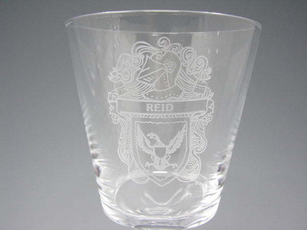 edgebrookhouse - Vintage Bleikristall Lead Crystal Goblets Glasses with Various Family Crest / Coat of Arms - Set of 10