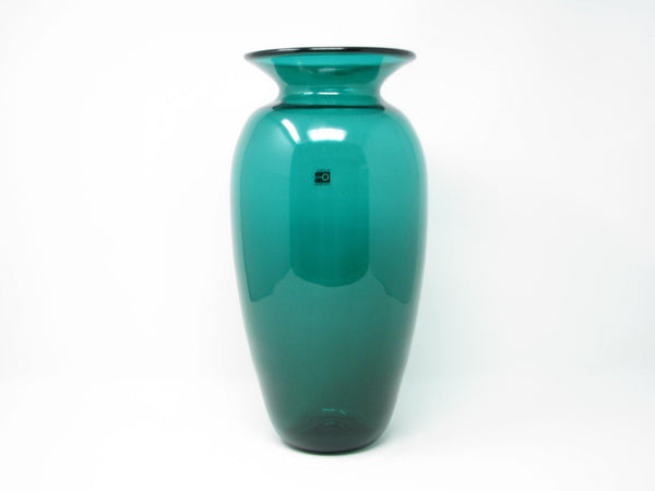 edgebrookhouse - Vintage Blenko Large Emerald Green Glass Vase 9120