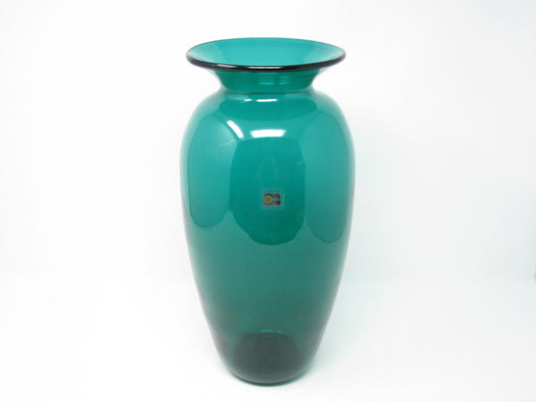 edgebrookhouse - Vintage Blenko Large Emerald Green Glass Vase 9120