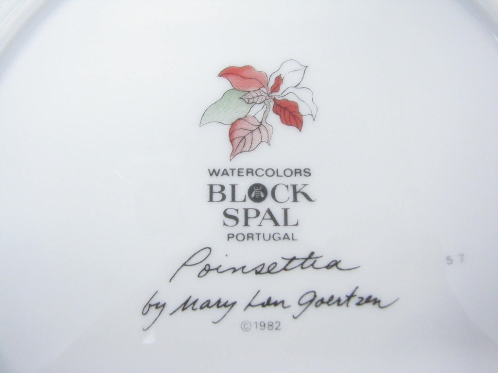 by – Designed Salad Block Poinsettia Mary - Goertzen Plates Lou Vintage edgebrookhouse