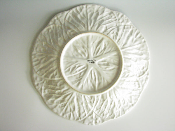 edgebrookhouse - Vintage Block Subtil Portugal Majolica Ceramic White Cabbage Platter