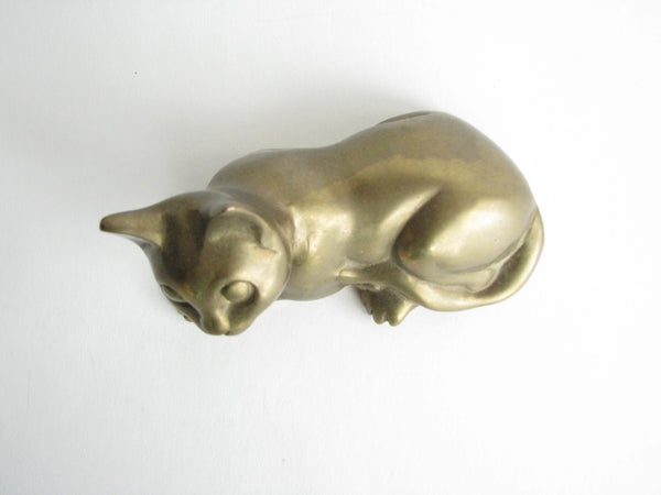 edgebrookhouse - Vintage Brass Figurine of Cat Resting