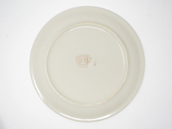 edgebrookhouse - Vintage Bunzlau Boleslawiec Polish Pottery Plates in Winter Chapel Pattern - 6 Pieces
