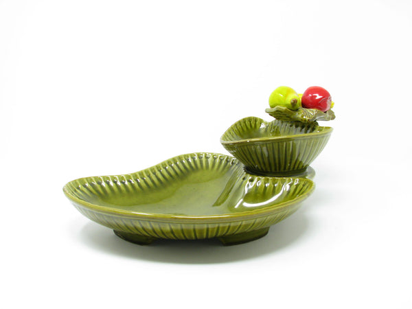 edgebrookhouse - Vintage California Pottery 2-Tier Serving Platter with Vegetable Design