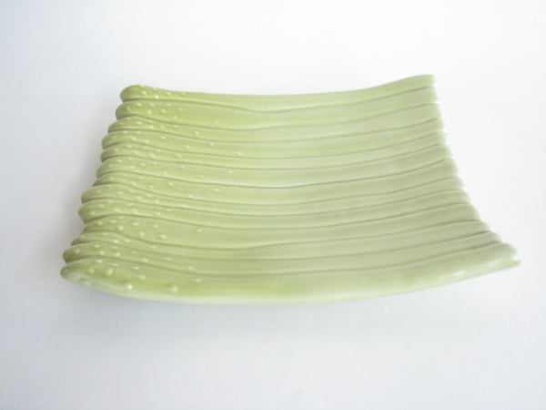 edgebrookhouse - Vintage California Pottery Green Asparagus Shaped Serving Platter - 2 Available