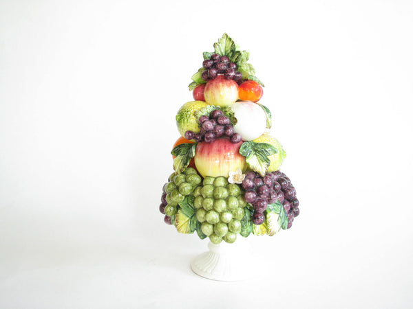 edgebrookhouse - Vintage Capodimonte Style Ceramic Fruit Topiary by Arnart