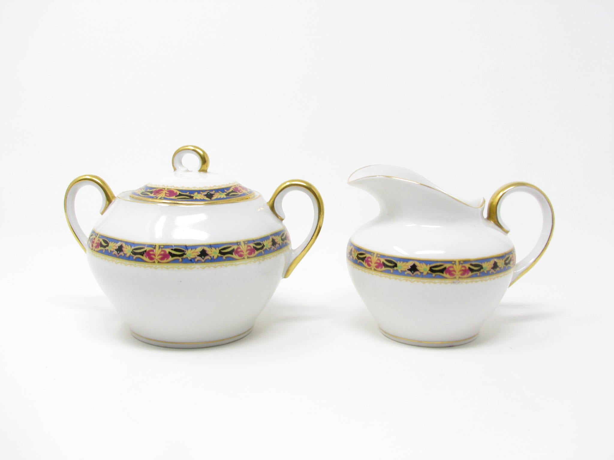 edgebrookhouse - Vintage 1920s Carl Tielsch (CT) Altwasser Silesia Germany Porcelain Creamer & Sugar Bowl