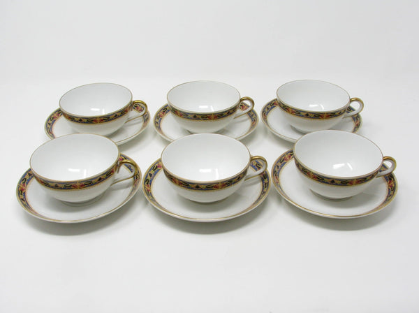edgebrookhouse - Vintage 1920s Carl Tielsch (CT) Altwasser Silesia Germany Porcelain Cups & Saucers - 12 Pieces