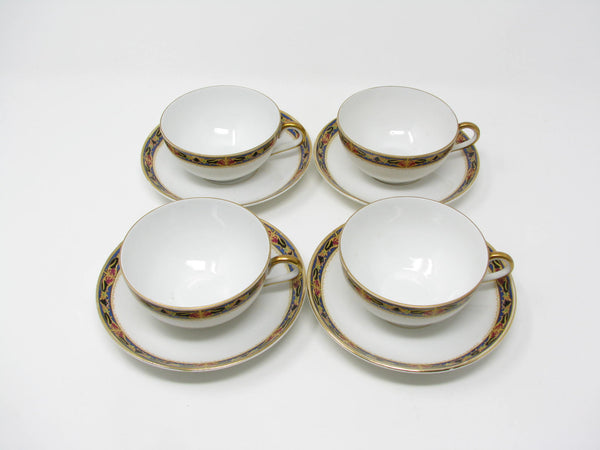 edgebrookhouse - Vintage 1920s Carl Tielsch (CT) Altwasser Silesia Germany Porcelain Cups & Saucers - 8 Pieces