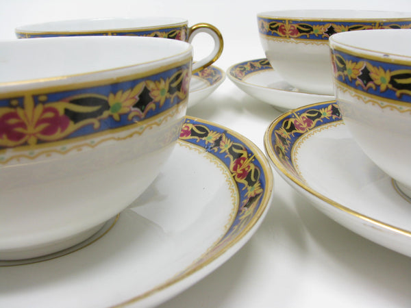 edgebrookhouse - Vintage 1920s Carl Tielsch (CT) Altwasser Silesia Germany Porcelain Cups & Saucers - 8 Pieces