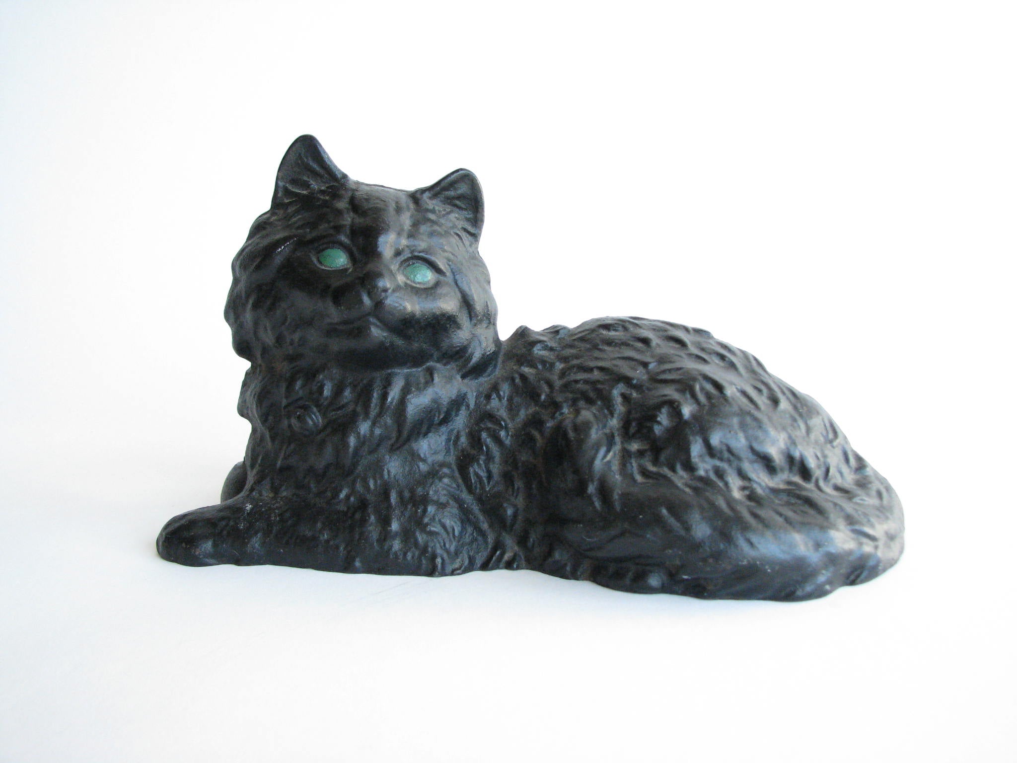 Vintage Cast Iron Black Cat Doorstop or Decorative Piece