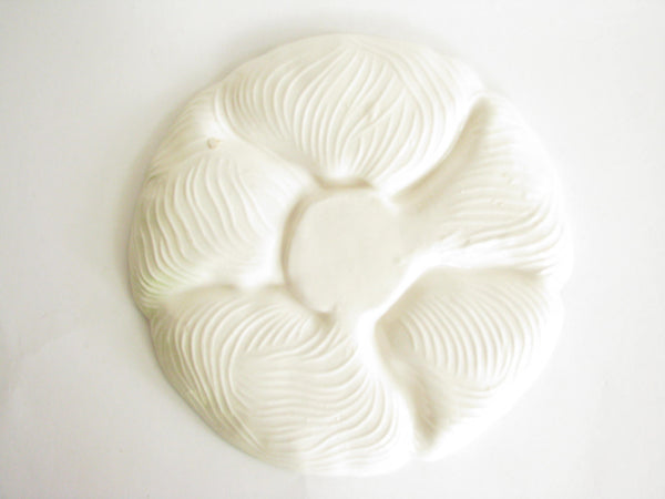 edgebrookhouse - Vintage Ceramic Cabbage Leaf Design Divided Serving Platter