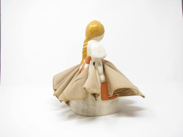 edgebrookhouse - Vintage Ceramic Figure with Braid Napkin Holder