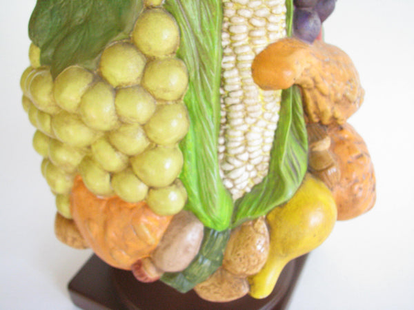 edgebrookhouse - Vintage Ceramic Fruit and Vegetable Topiary on Pedestal