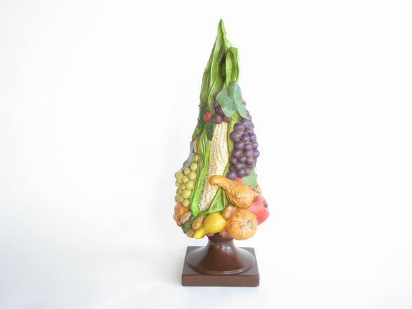 edgebrookhouse - Vintage Ceramic Fruit and Vegetable Topiary on Pedestal