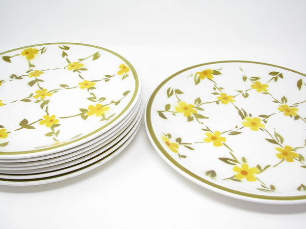 edgebrookhouse - Vintage Ceramic Guild Esperanto Trala Floral Dinner Plates & Chop Plate - 8 Pieces