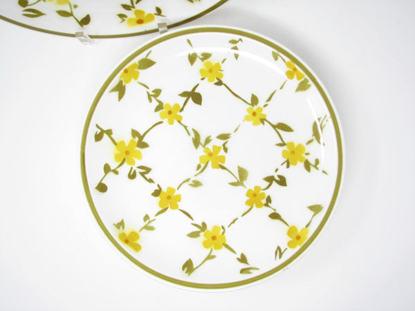 edgebrookhouse - Vintage Ceramic Guild Esperanto Trala Floral Dinner Plates & Chop Plate - 8 Pieces