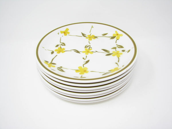 edgebrookhouse - Vintage Ceramic Guild Esperanto Trala Floral Salad Plates - 8 Pieces