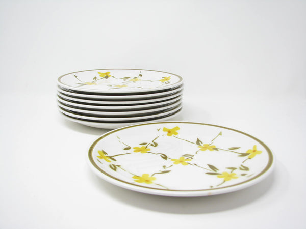 edgebrookhouse - Vintage Ceramic Guild Esperanto Trala Floral Salad Plates - 8 Pieces