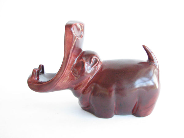 edgebrookhouse - Vintage Ceramic Hippopotamus Business Card / Note / Soap Holder