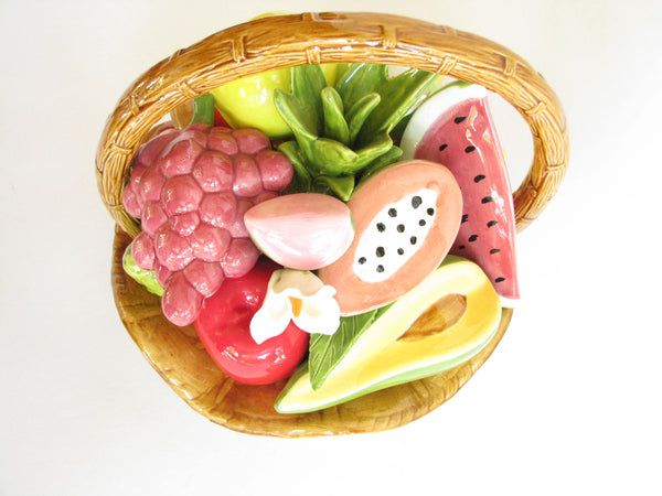 edgebrookhouse - Vintage Ceramic Mixed Tropical Fruit Basket Centerpiece