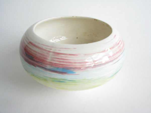 edgebrookhouse - Vintage Ceramic Planter with Colorful Design by M.R. Ceramics