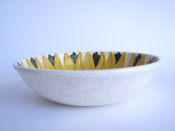 edgebrookhouse - Vintage Ceramic Serving Bowl with Embossed Sunflower