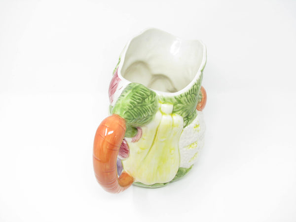 edgebrookhouse - Vintage Ceramica de Cuernavaca Mexico Pitcher with Embossed Vegetables
