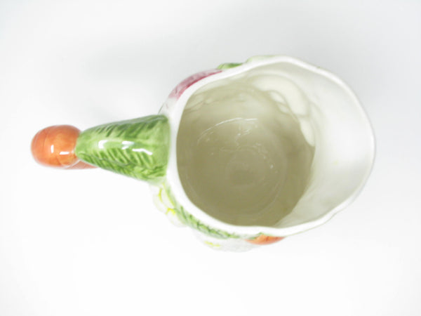 edgebrookhouse - Vintage Ceramica de Cuernavaca Mexico Pitcher with Embossed Vegetables