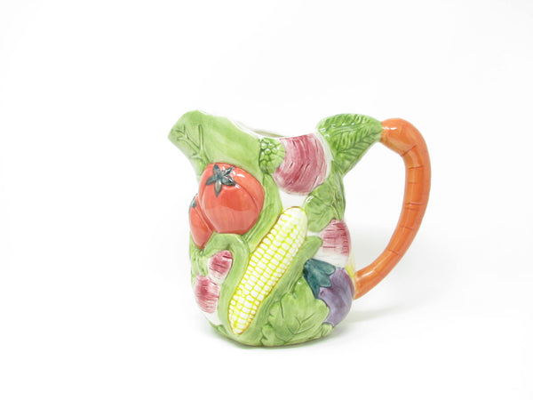 edgebrookhouse - Vintage Ceramica de Cuernavaca Mexico Pitcher with Embossed Vegetables