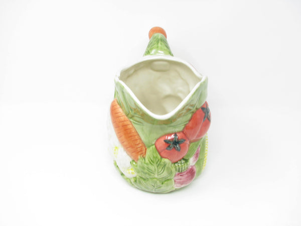 edgebrookhouse - Vintage Ceramica de Cuernavaca Mexico Pitcher with Embossed Vegetables