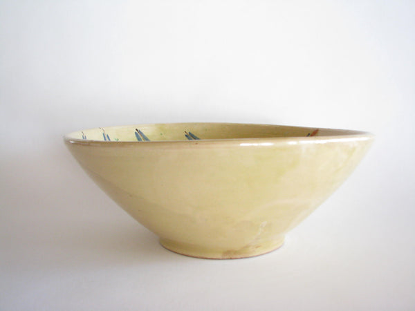 edgebrookhouse - Vintage Ceramiche Nicola Fasano Monumental Extra Large Serving Bowl with Tulip Design